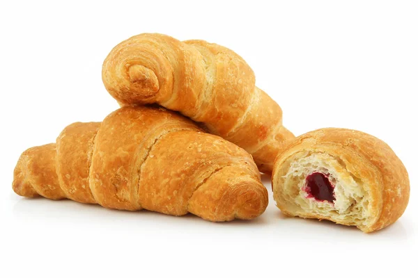 Group of Croissants Isolated on White — Stock Photo, Image
