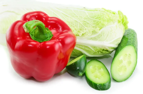 Fresh vegetables (chinese cabbage, papri — Stock Photo, Image