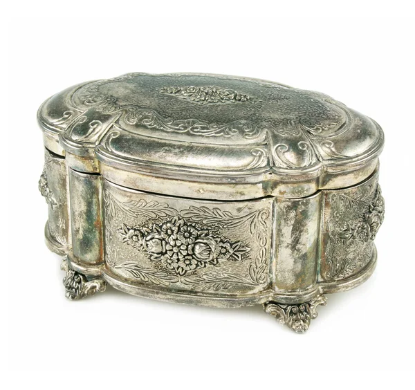 Antika silver box — Stockfoto