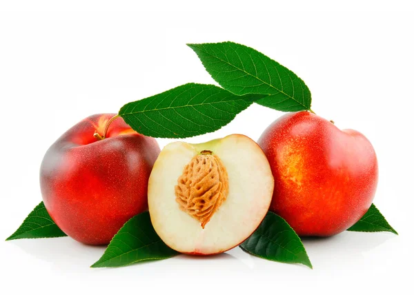 Rijp gesneden Peach (Nectarine) — Stockfoto