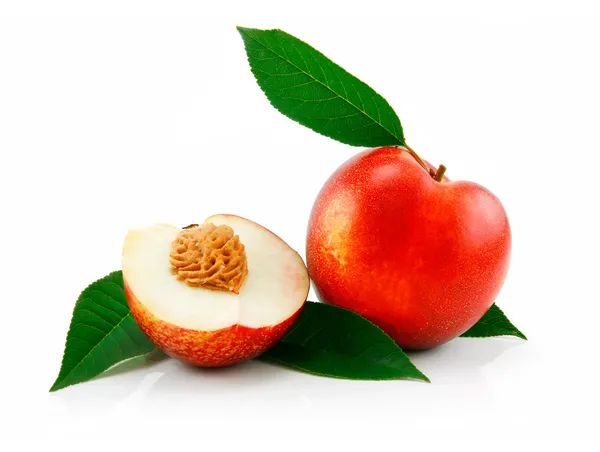 Mogen skivad persika (nektarin) — Stockfoto