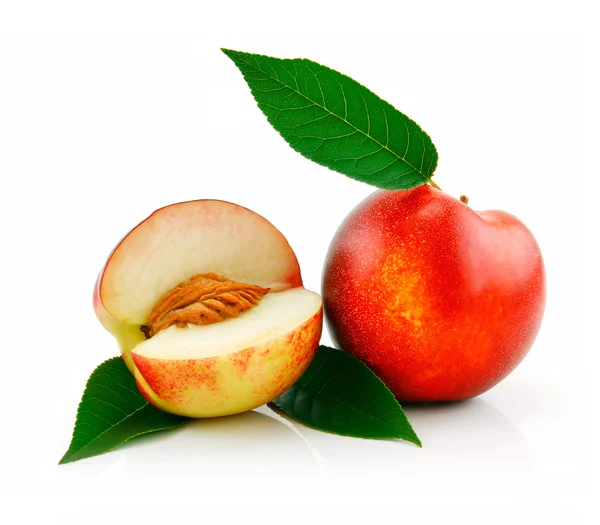 Ripe Sliced Peach (Nectarine) — Stock Photo, Image