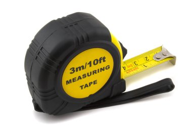 Measuring tape on white background clipart