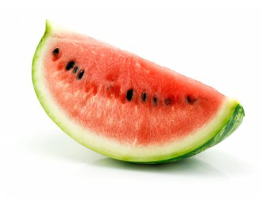 Section of Ripe Sliced Green Watermelon clipart