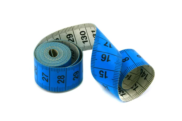 Měřící páska modrá — Stock fotografie