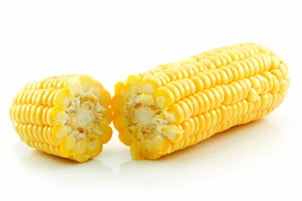 Ripe Broken Corn Isolated on White — Stock Photo, Image