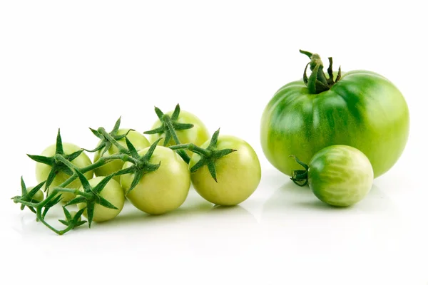 Bouquet de tomates mûres jaunes et vertes — Photo