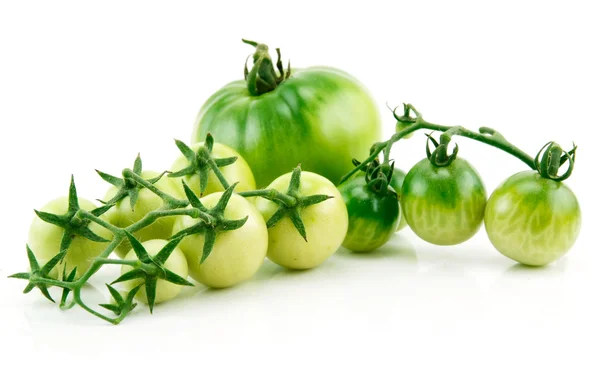 Bos van rijpe gele en groene tomaten — Stockfoto