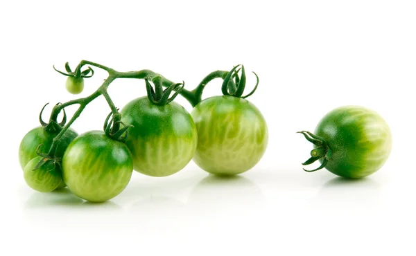 Gäng mogna gula och gröna tomater — Stockfoto
