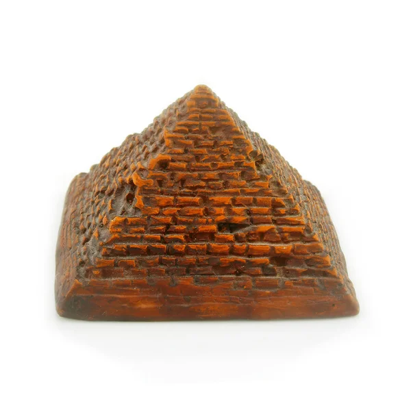 Eski piramit izole bloklarını yapılan — Stok fotoğraf