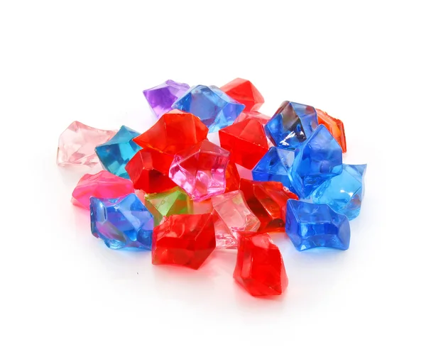 Colored assorted gemstones isolated — Stock Photo, Image