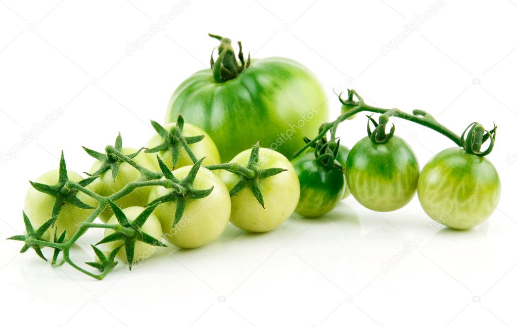 Bunch of Ripe Yellow and Green Tomatoes