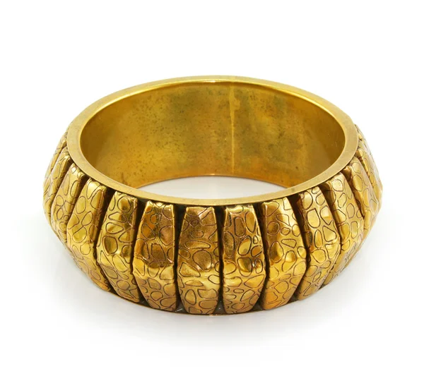 Golden bracelet isolatet — Stock Photo, Image
