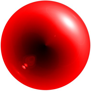 Abstract red sphere with shadow and glar clipart