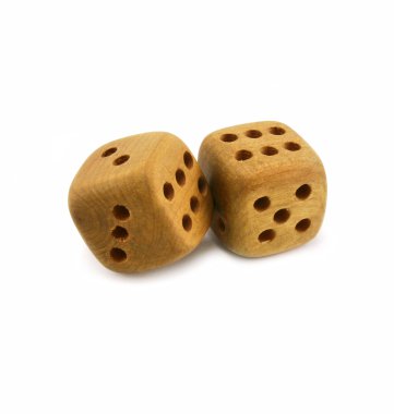 Wooden dice clipart