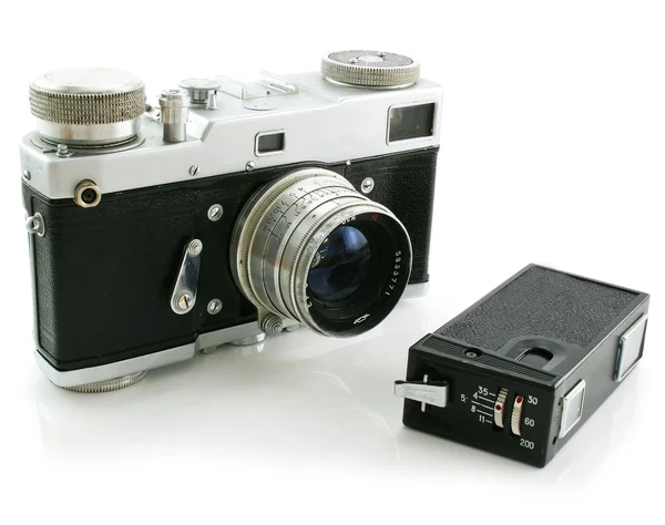 Small espionage photo camera and film ca — Stock Photo, Image