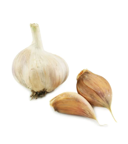 Garlic and two cloves — Stock Photo, Image