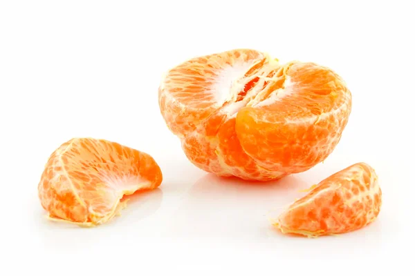Mandarin gyümölcs elszigetelt szakasz — Stock Fotó