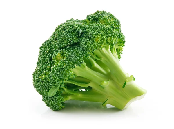 Mogen Broccoli kål Isolerad på vitt — Stockfoto