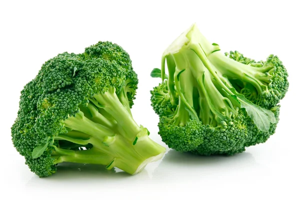 Ripe Broccoli Cabbage Isolated on White — Stock Photo, Image