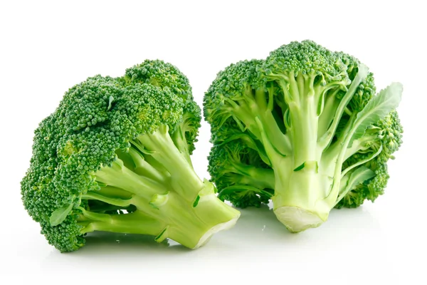 Brokoli masak Kubis Terisolasi di Putih — Stok Foto