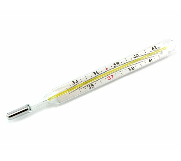 Termometro clinico a mercurio isolato — Foto Stock