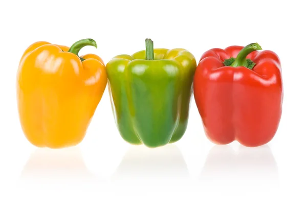 Ripe Yellow, Green and Red Paprika — Stock Photo, Image