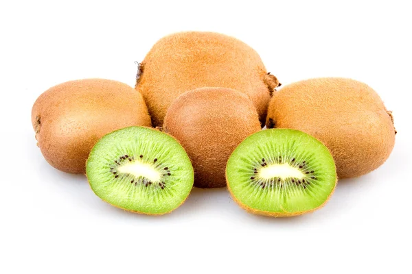 Frutas de Kiwi cortadas maduras isoladas — Fotografia de Stock