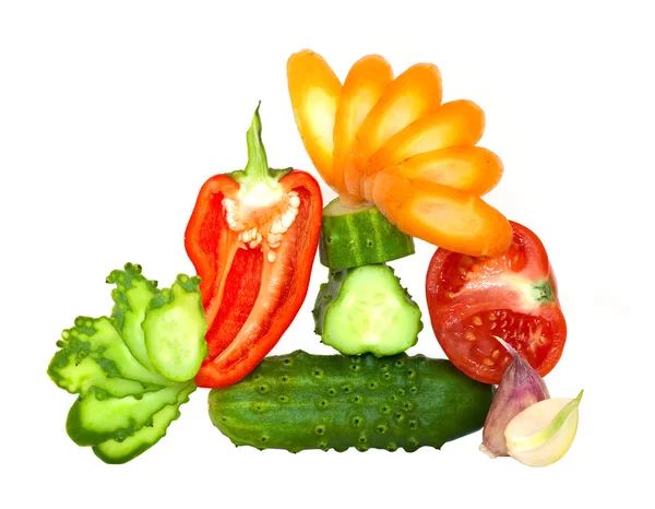 Verduras frescas cortadas — Foto de Stock