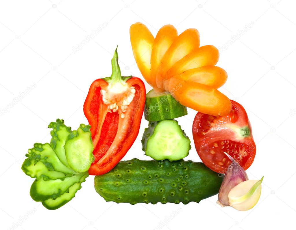 Fresh cut vegetables — Stock Photo © Kardash 1308628