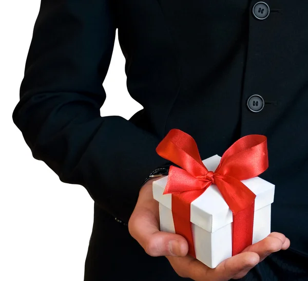 A man with a gift Stock Photo