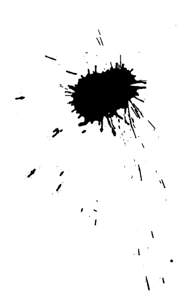 Black ink blots isolated — Stock Photo, Image