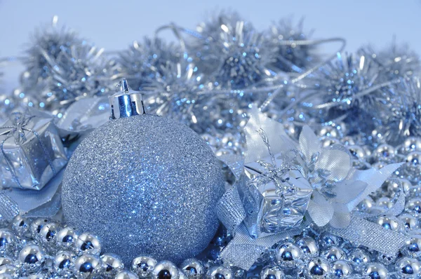 Silver blue background ball — Stock Photo, Image