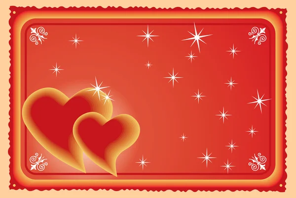 Carte postale Valentine — Image vectorielle