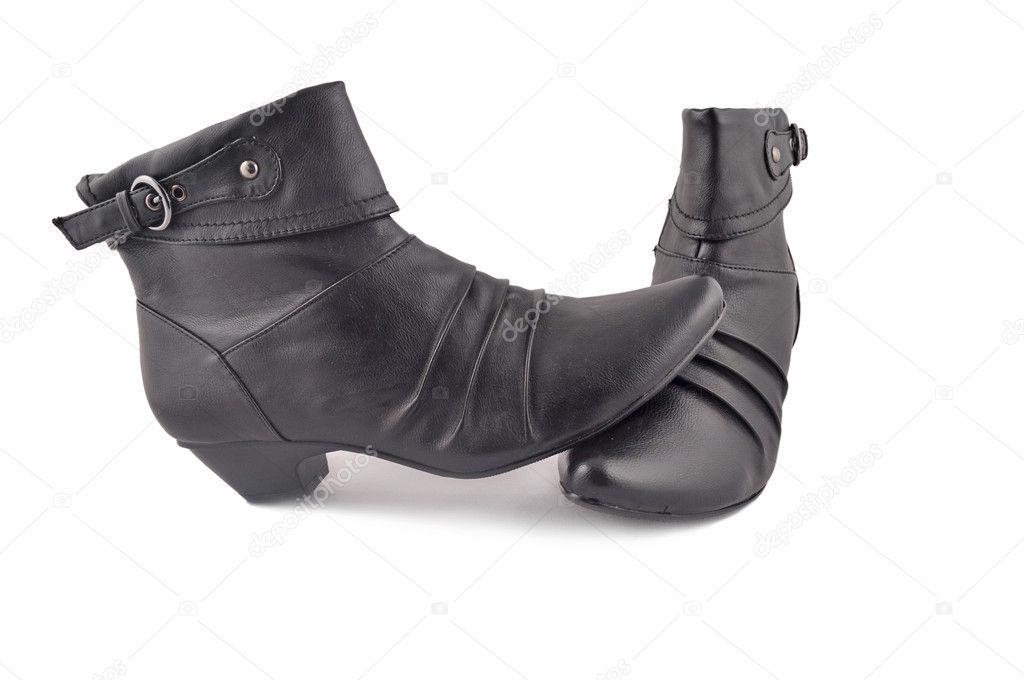 Black boots profile