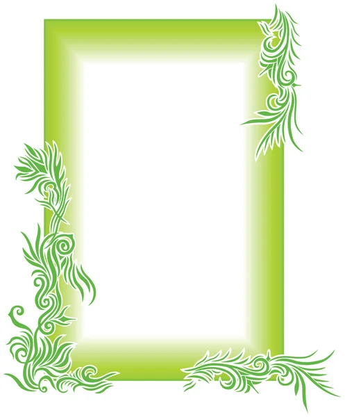 绿色花卉边框 — 图库矢量图片