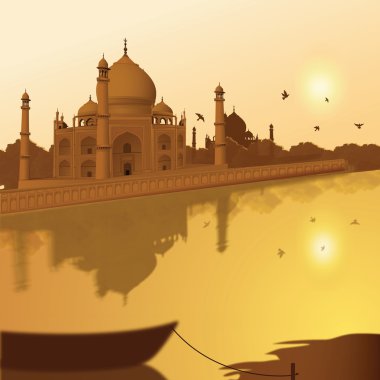 Taj Mahal, agra, India, clipart