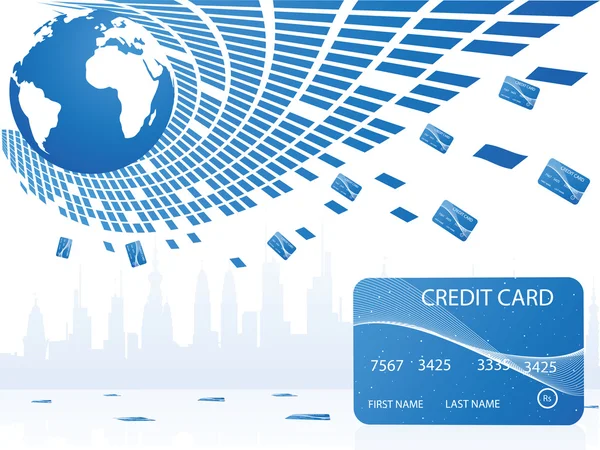 Бассейн кредитных карт по всему миру — стоковое фото
