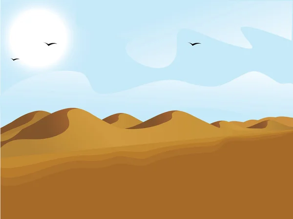Landscape view of desert, sand dunes — Stock Photo, Image
