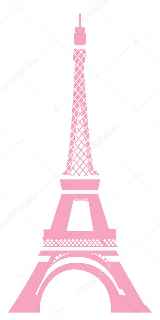 eiffel tower pink vector