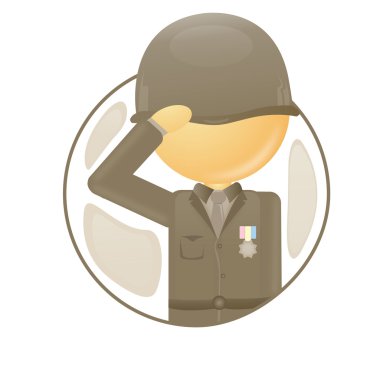 Army officer clipart