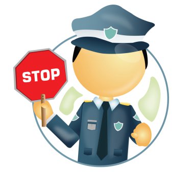 Traffic police clipart