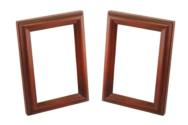 stock image Two brown wooden frame