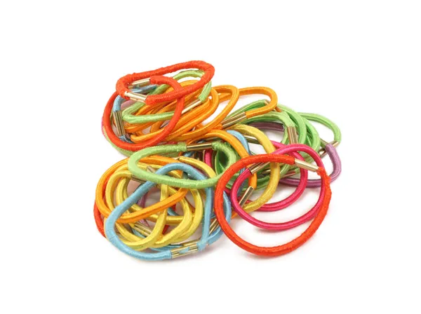 Vrouwen multi-gekleurde rubber bands — Stockfoto