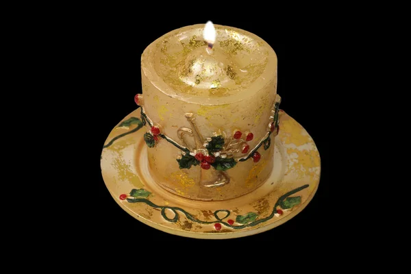 Decorative candle burn — Stock Photo, Image