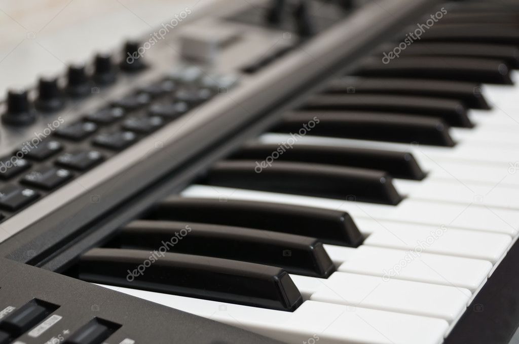 The keyboard of the electronic piano