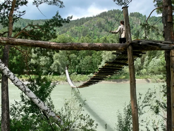 stock image Mountains and river