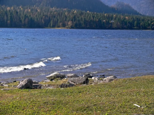 Хвилі на озері — стокове фото