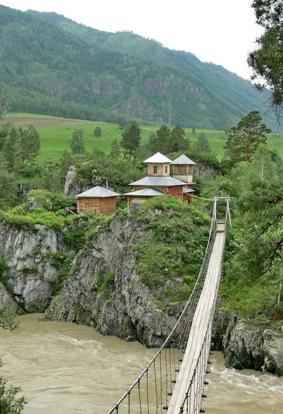 stock image Small monastery in mountains with gate