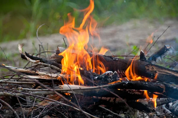 Ohnivé oheň hoří Stock Snímky